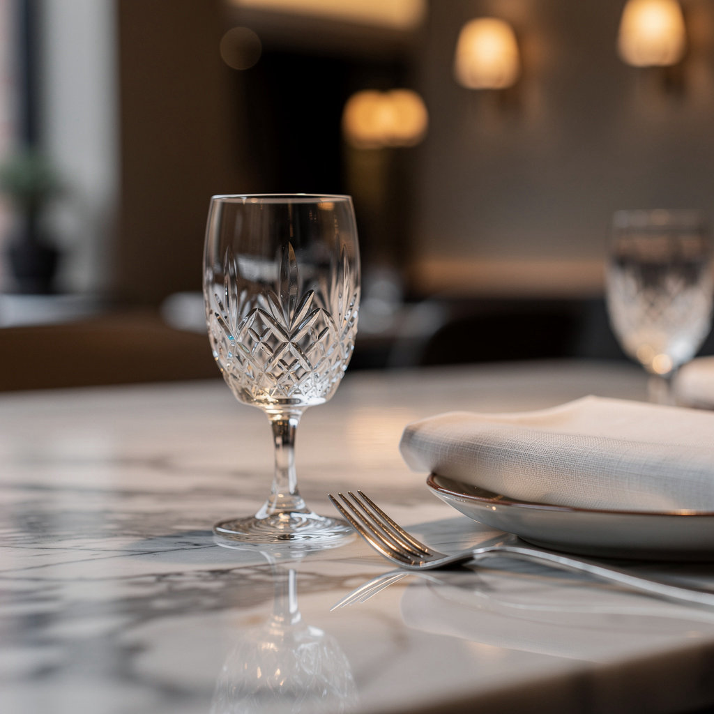 FIFTH & ROSE elegant dining room in San Diego's Gaslamp Quarter, featuring sophisticated decor and ambient lighting